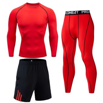 pantalones cortos para correr leggings ropa deportiva Top deportivo #Yellow camiseta de compresión Chándal de 3PC para hombre 