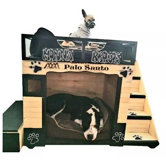 Casas Para Perros (80x70cm) Tipo Terraza Y Sobretecho+nombre