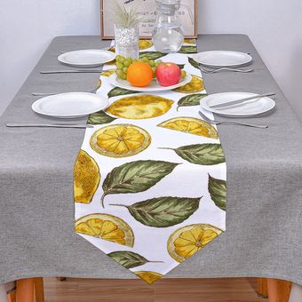 Camino de mesa con garabatos y textura de limón mesa de boda decor 