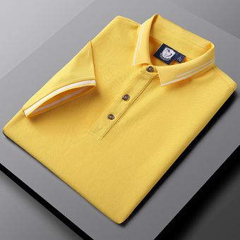 Nueva camisa de polos de gran tamaño para hombre Camisa corta de negocios roja M-5XL de alta calidad 
