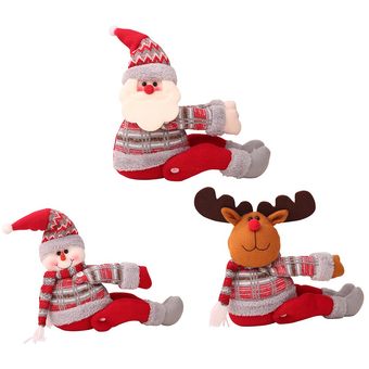 Decoración navideña Casera Cortina Decoración Hebilla Dibujos animados Muñeca Hebilla 