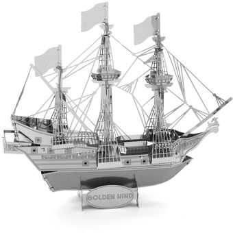 Plata DIY 3D Puzzle Montado Modelo Pirate Ship Puzzle Toy 