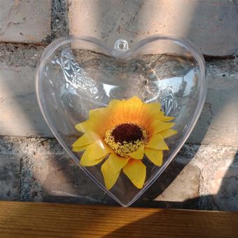 Bola en forma de corazón transparente ornamento art caja de dulces 