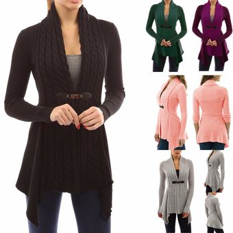 2020 otoño mujer nueva chaquetas negro Cardigan Tops de manga larga .. 