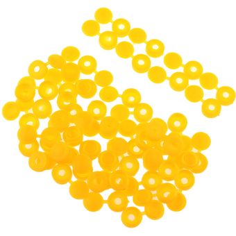 blancas azules amarillas Tapas de plástico para uñas de 100 piezas 