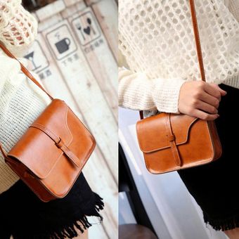 Bolso cruzado de cuero Vintage para mujer GENERICO