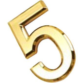 Número de placa pegajosa Número 5 