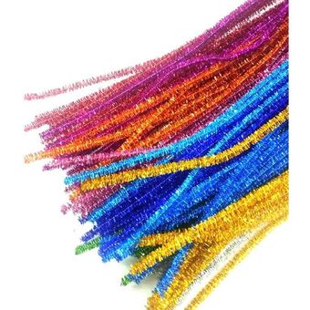 100 piezas niños palos de felpa colores del arco iris DIY Devoloping j 