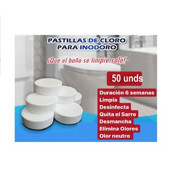 Pastillas De Cloro Wc Limpieza Baño (50 Unidades) - El Container