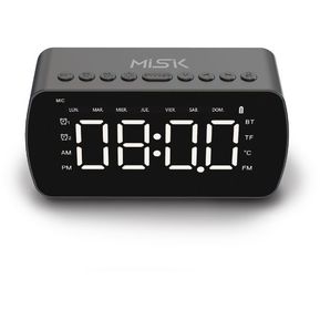 Radio Reloj Despertador Misik MR414 NegroBluetoothMicro SD