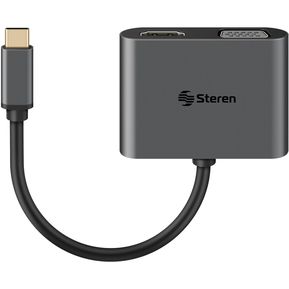Steren Adaptador USB C a HDMI/VGA/USB 3.0/ USB C USB-5265