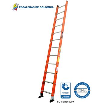 ESCALERA DE ALUMINIO RECTA 3.60 M / 12 P