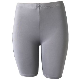 #Gray Pantalones cortos deportivos de nailon suave para mujer,Shorts de cintura alta para Yoga,aju 