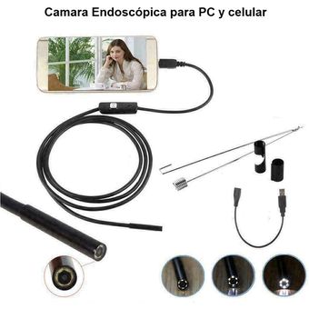 Cámara Endoscópica Endoscopio Usb Celular Pc Flexible Luz 1m