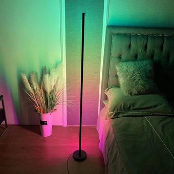 Lámpara de pie LED RGB Cambio de lámpara de iluminación regulable con control remoto 