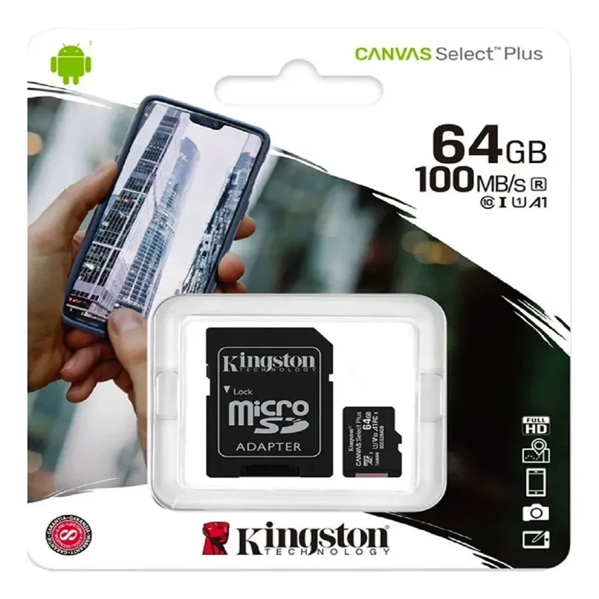 Tarjeta De Memoria MicroSD 64GB Kingston Clase 10
