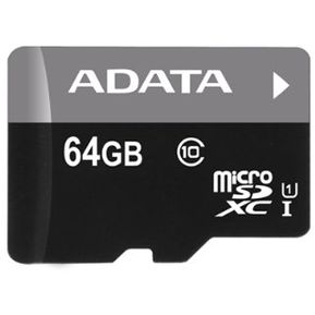 MEMORIA MICRO SDHC 64 GB UHS-I CLASE 10 C/ADAPTADOR ADATA