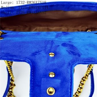 #18x6x12 bolso cruzado bandoleras de terciopelo de 26cm con cadena dorada Bolsos de lujo para mujer 