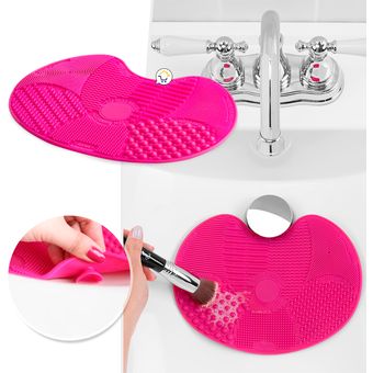 Limpiador de brochas de silicona rosa 1 pz