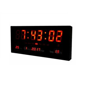 Reloj LED Rojo Pared Trabajo Digital Alarma Calendario Fecha 3615