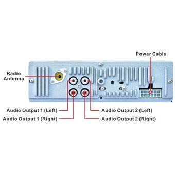 Radio Para Carro Usb Sd Aux Fm Potencia 60w X 4 Ref1210