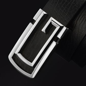 Diseñador De Hombres G Hebilla De Letras G Cinturón De Cuero 