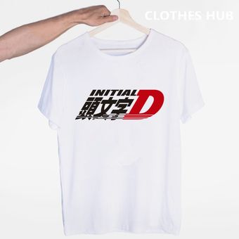 Drift Anime japonés AE86 inicial D Camiseta cuello redondo mangas cortas verano Casual moda Unisex hombres y mujeres camiseta N1160D 