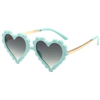 con protección UV400 1 unidad Gafas de sol de plástico con forma de corazón para niños y niñas lentes de sol de color rosa con diseño de corazón de amor 