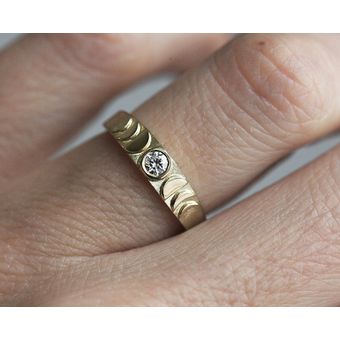925 Anilos Silver Man 14k Golden Moon Circus Circunferencia 