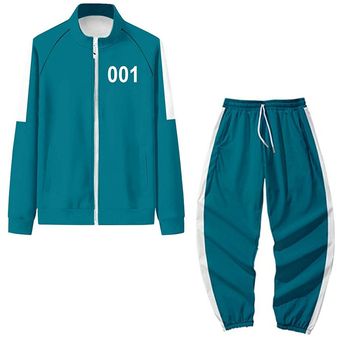 Sportswear traje para calamar juego chaqueta de televisión coreana sudadera para hombres mujeres 