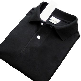 Camisa Polo de solapa de algodón de color puro para hombre camisa de manga corta de color sólido i 