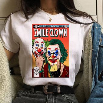 Camiseta del Joker camiseta blanca para hombremujerChico,camisetas estéticas casuales Harajuku de verano,camiseta Joaquin Phoenix de la película Joker #317 