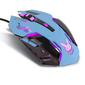 Mouse retroiluminado Zienstar-ratón rosa con cable USB para juegos 
