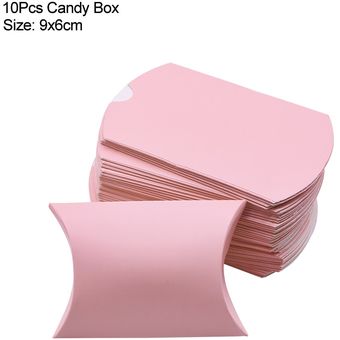 Caja estilo almohada para dulces Papel Kraft para regalo de Navidad 