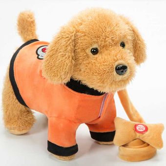 mascotas 120 canciones Juguetes de peluche con Control de sonido para niños paseo Robot electrónico interactivo para perro 