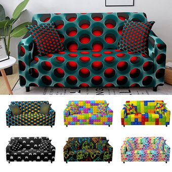 #Set 9 3D sofá fundas para esquina de salón sofá elástico fundas para sofá Protector funda sofá cubierta 1-4 plazas 