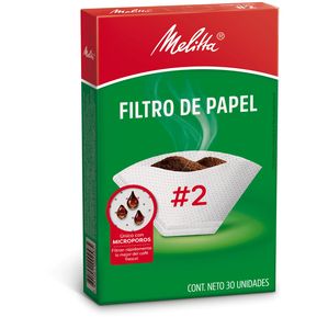 Filtro Para Café Melitta Numero 2 Cono x 30 unidades