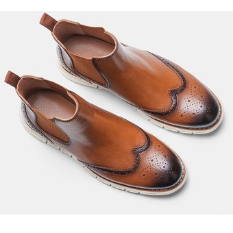 Tamaño 8-12 hombres botas WOTTEN marca cómoda 2021 de moda de otoño de los hombres calzado botas Chelsea # AL513 