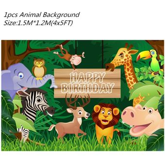 Mantel de animales de la selva para niños cubierta de mesa de 132x220cm búho Le 