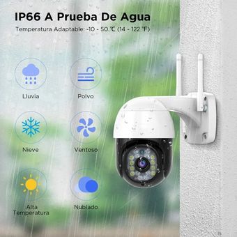 Cámara de seguridad IP inalámbrica PTZ para exteriores, 1080P, para el  hogar, WiFi, cámara de vigilancia panorámica/inclinable, detección de
