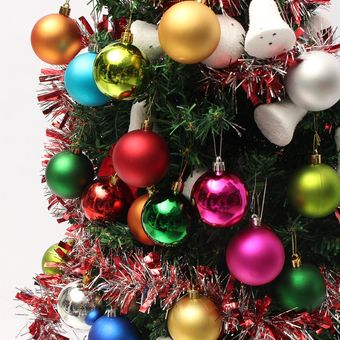 6cm 40PCS Árbol de Navidad Bolas de Navidad Decoraciones Adornos Fiest 
