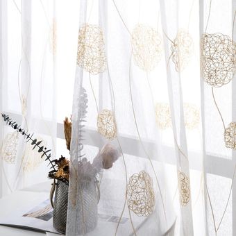 DZQ-cortina de tul corta transparente para ventana cortina de gasa 