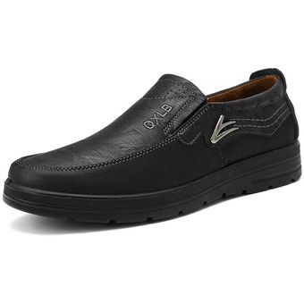 Moda Hombre de gran tamaño de microfibra tela suave cómodo zapatos planos ocasionales de los holgazanes Negro Moda Hombre de gran tamaño de microfibra tela suave cómodo zapatos planos ocasionales de los holgazanes Negro