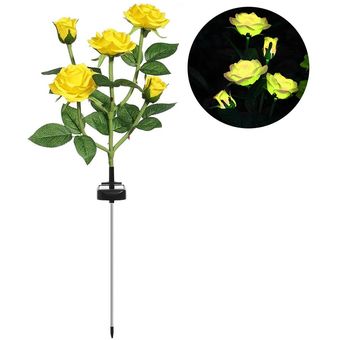 Solar Rosa Flores luces a prueba de agua lámpara LED para jardín para 