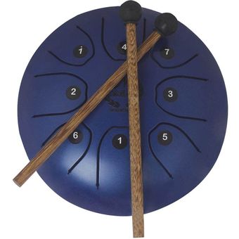 Mini tambor de lengua de acero de 5.5 '' 8 notas Handpan Drum Tankdrum Instrumento musical Azul  Dorado  Rojo  Morado  Verde  Blanco  Negro azul Azul 