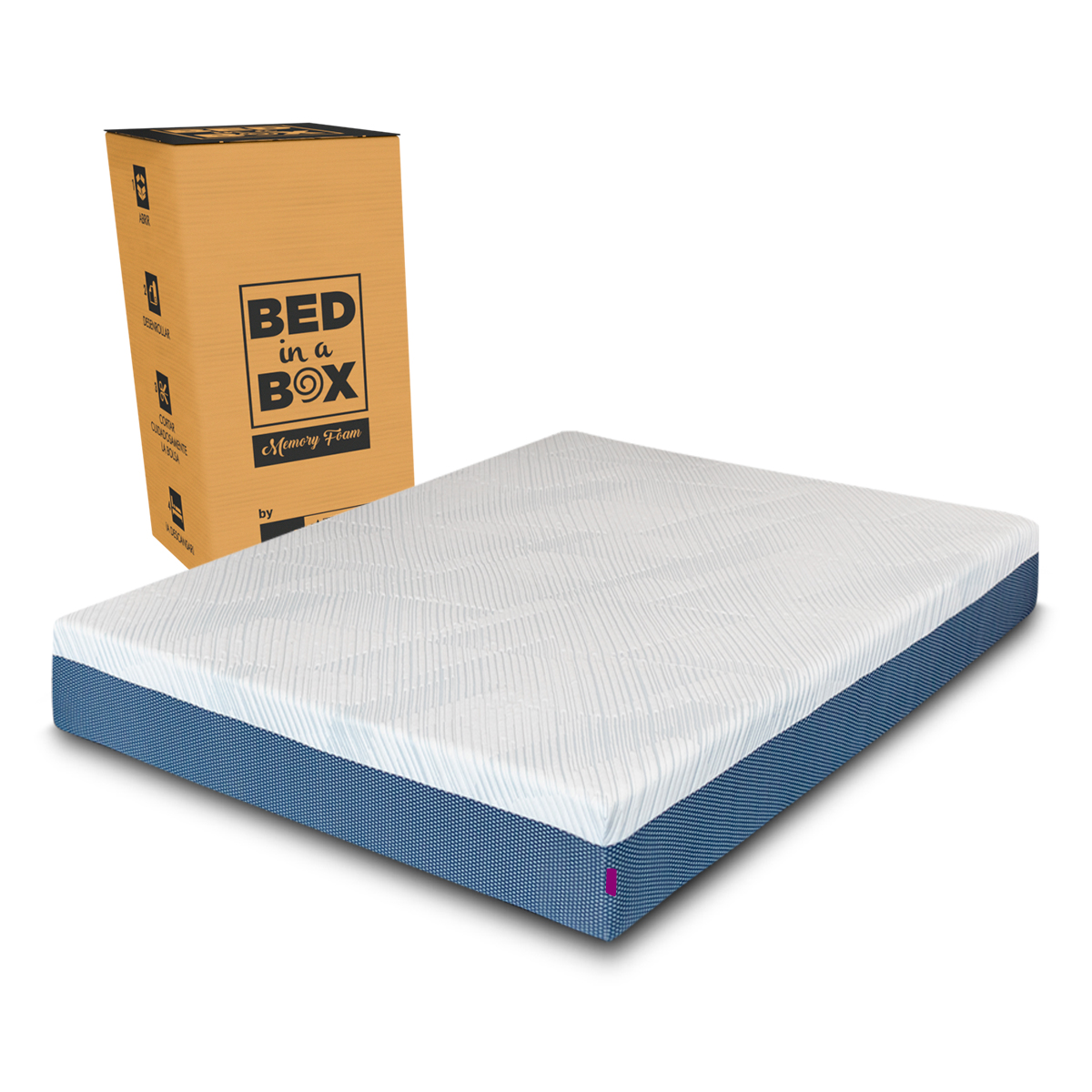 Colchón Queen Size De Memory Foam Atlas Basics Bed In A Box