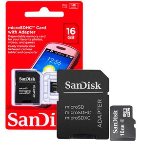 MEMORIA MICRO SDHC SANDISK 16GB SDSDQM-016G-B35A