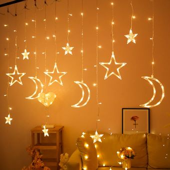 decoración de la luna Guirnalda de luces LED Eid Mubarak 