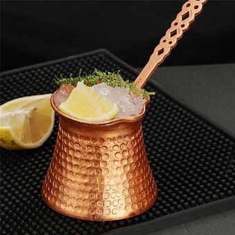 cubeta para leche utensilio de mang DJL Vaso de café turco con punta de martillo bañado en cobre 