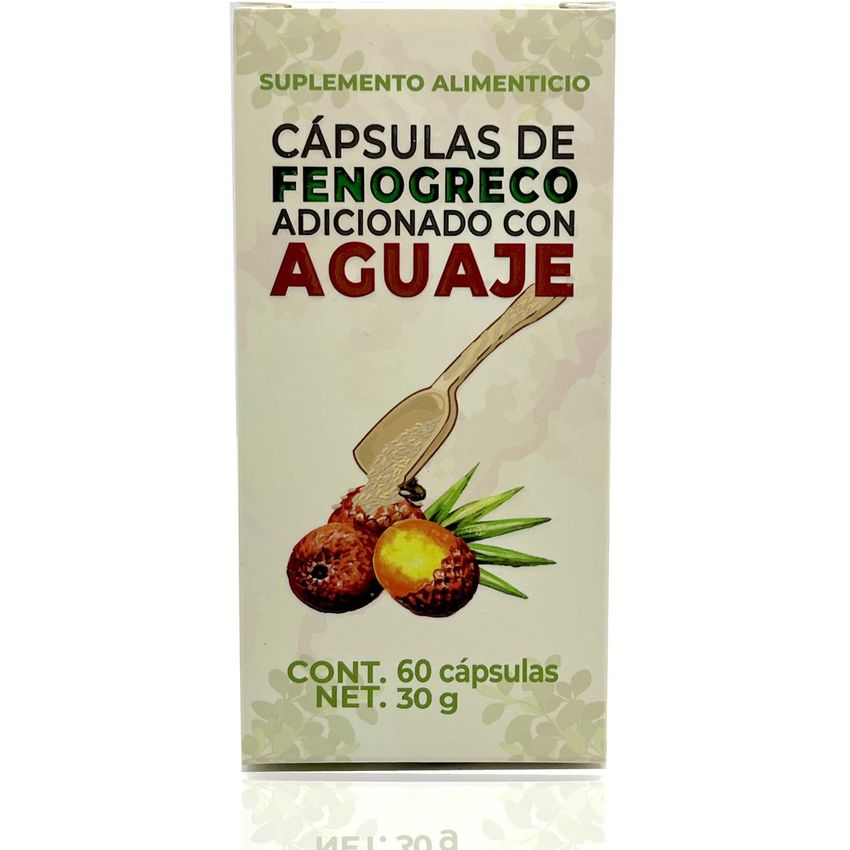 Semillas de Fenogreco con Aguaje 60 cápsulas Herbolaria Saludable
